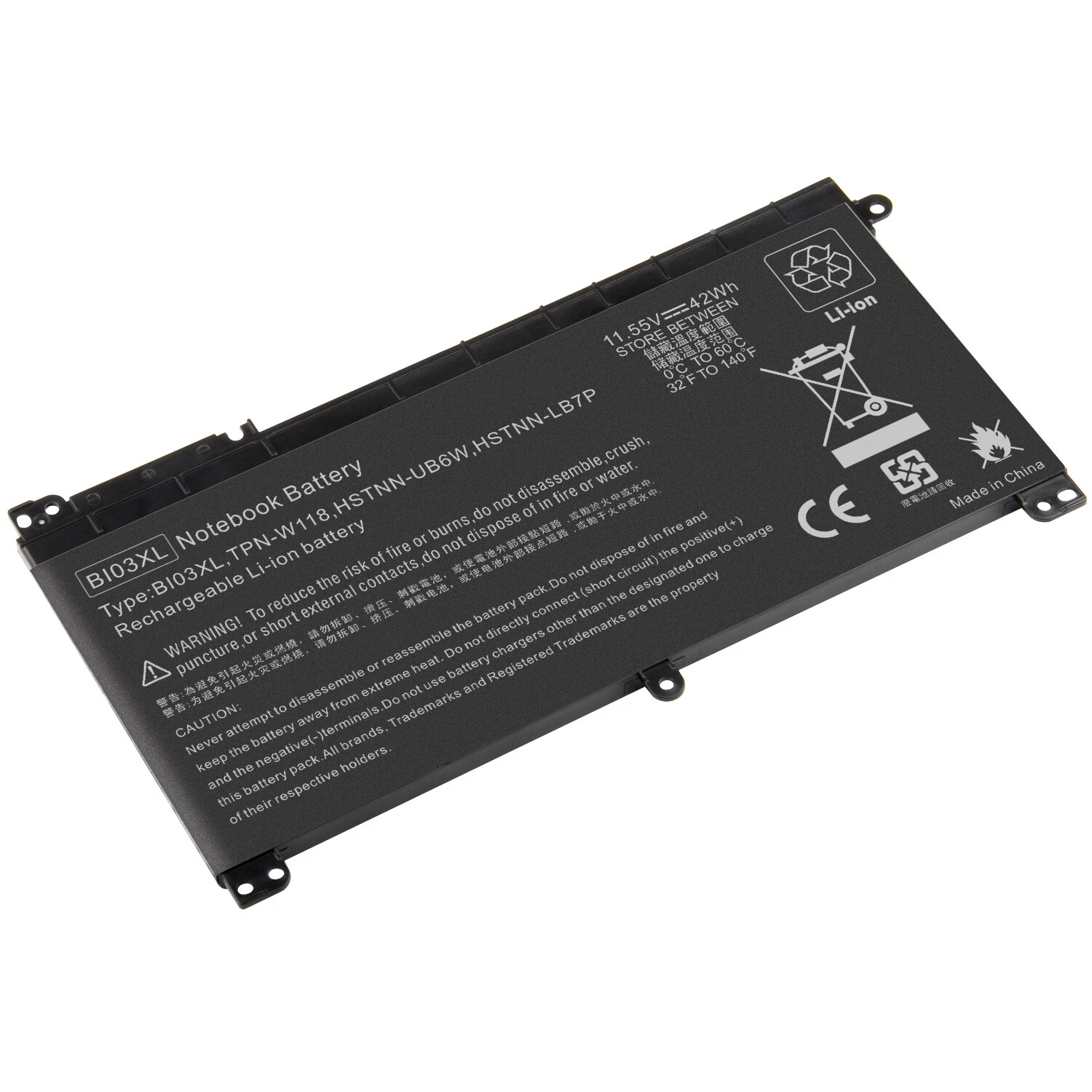 BI03XL INTERNAL BATTERY